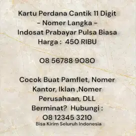 kartu perdana cantik indosat