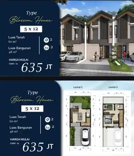 Rumah 2 lantai lokasi strategis royal blossom dp 5%