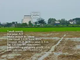 Tanah sawah nol jalan dekat jalan raya lokasi balong panggang