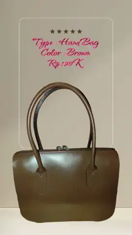 DIJUAL HANDBAG WANITA COKLAT KULIT