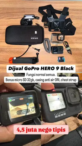 TURUN HARGA! Jual Gopro HERO 9 Black | Bekas | Mulus | Banyak Bonus
