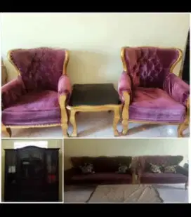 Almari Sofa 4 set ruang tamu