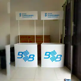 Booth event desk harga murah , polos atau pake desain . Ready stok plg