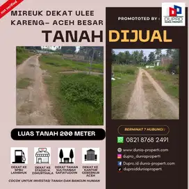 Dijual Tanah di Mireuk dekat Ulee Kareng 200 m² – Dekat Fasilitas Umum