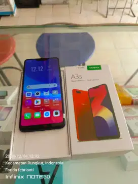 Oppo A3s 6/128gb bekas fullset normal bisa TT
