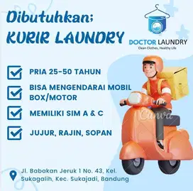 DIBUTUHKAN KURIR LAUNDRY & ART