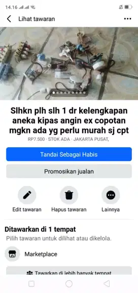 Slhkn plh slh 1 dr kelengkapan kipas angin mgkn ada yg perlu se lg ada