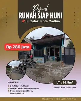 Rumah Siap Huni Jalan Salak Tengah Kota