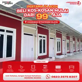 Jual Kos Putra mulai 1 unit untuk Investasi Dekat Tol Kajhu Banda Aceh