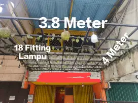 Setting area lampu besi kokoh untuk 18 Fiiting lampu cafe ato resto