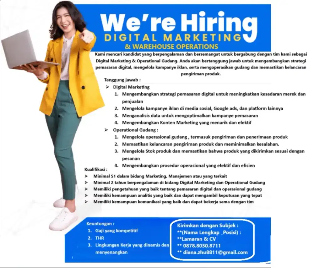 Digital Marketing & Warehouse Operations