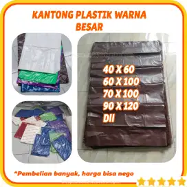 Kantong Plastik Besar Warna Untuk Sampah, Barang, Prabot, Dll