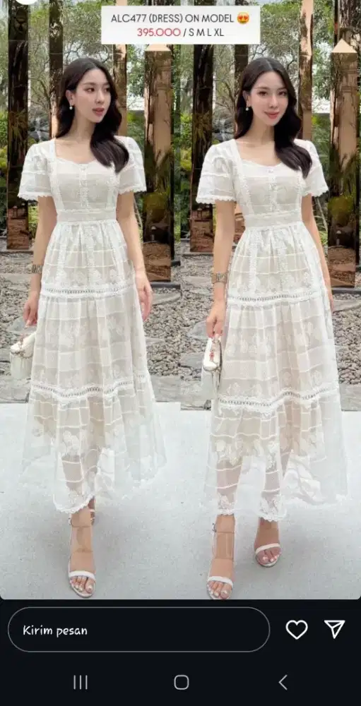 Maxi dress brukat import