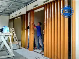 Folding gate harmonika pasang baru & servis murah berkualitas
