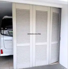 Pintu garasi henderson besi geser lipat pasang baru & perbaikan servis