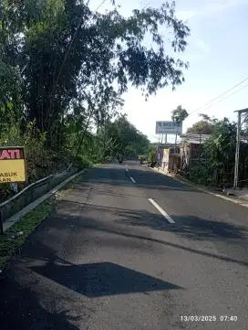 Tanah 225m2 jarang ada pinggir jalan raya Baturaden Timur