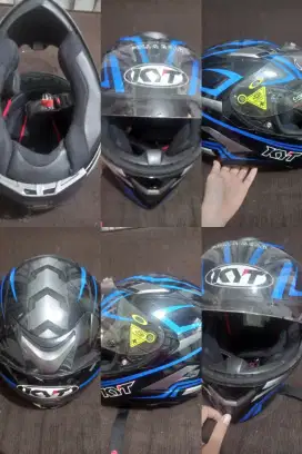 Helm fullface kyt falcon blue black carbon