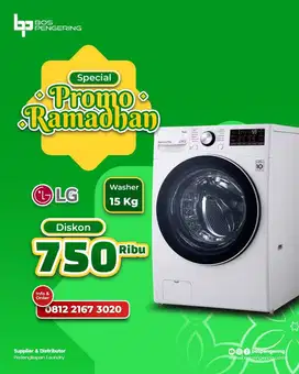 PROMO Mesin Cuci LG 15 Kg Washer 15Kg F2515STPW / F2515STGW