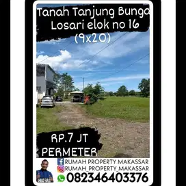 Tanah Tanjung Bunga Losari Elok no 16  (9x20)  Bagian Depan