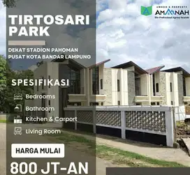 TIRTOSARI PARK CLUSTER DEKAT STADION PAHOMAN PUSAT KOTA BANDAR LAMPUNG