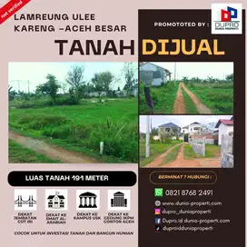 Dijual Tanah 191 m² di Lamreung Ulee Kareng, Aceh Besar – Lokasi Asri