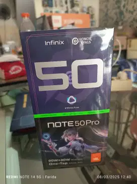 Infinix note 50 pro 8+8/256gb baru garansi resmi bisa TT