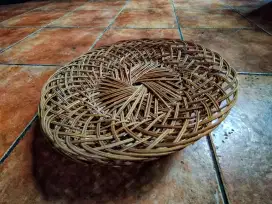 Piring rotan asli bukan plastik