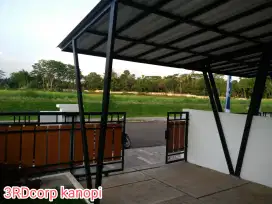 Kanopi besi holo galvanis & baja ringan