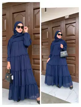 Set hijab navy ceruty