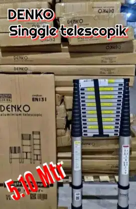 Tangga lipat DENKO singgle tele 5.10 mtr