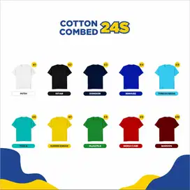 Kaos cotton combed 24s Kaos Polos Lengan Pendek