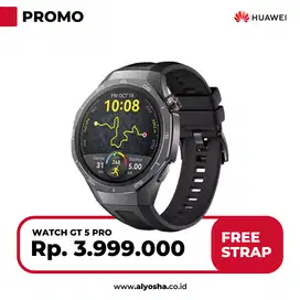 NEW JAM SMARTWATCH HUAWEI GT5 PRO BLACK FREE STRAP