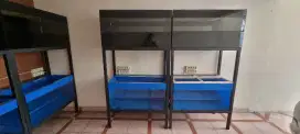 AQUARIUM baru 2 tingkat uk.100cm×50cm