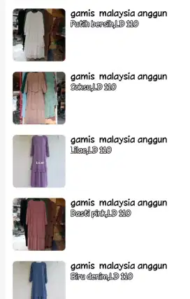 Baju gamis Malaysia LD 110