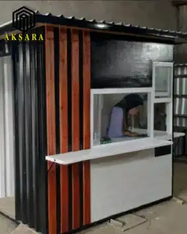 BOOTH SEMI CONTAINER CUSTOM USAHA CAFE / CONTAINER CAFE / CONTAINER