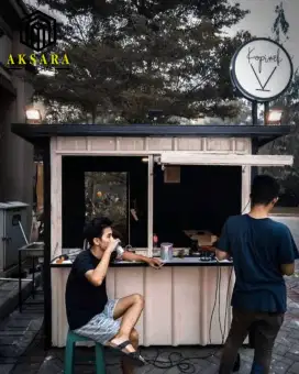 BOOTH SEMI CONTAINER / BOOTH CONTAINER CUSTOM / CONTAINER USAHA COFFEE