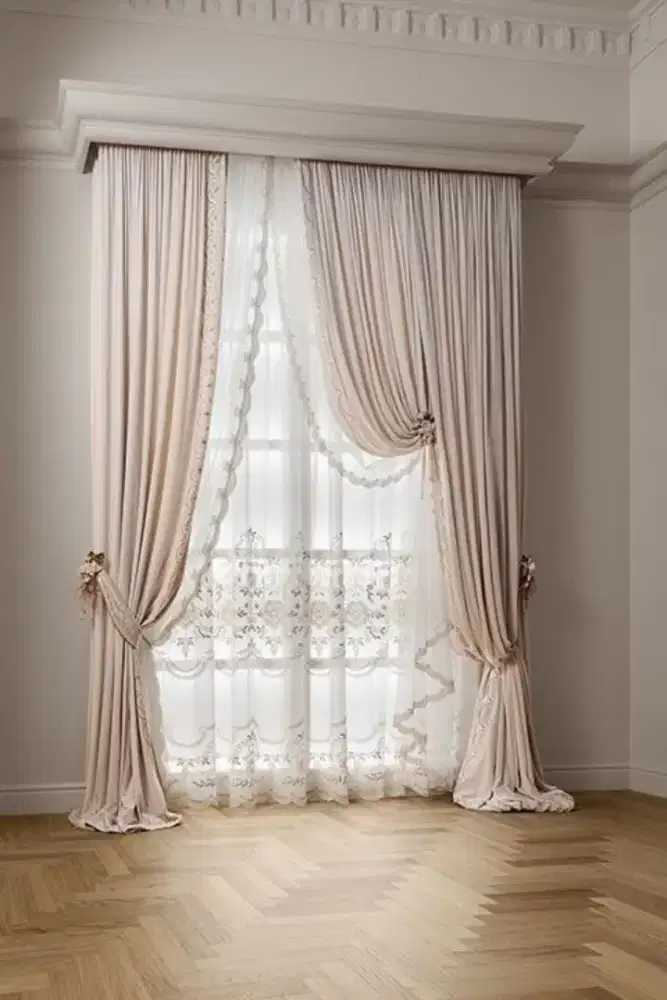 Pasang gordyn gorden murah vertikal roll blind jasa wallpaper dinding