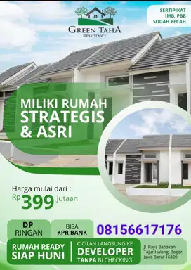 Jual Rumah Murah Siap Huni di Green Taha Res Tajur halang Bogor