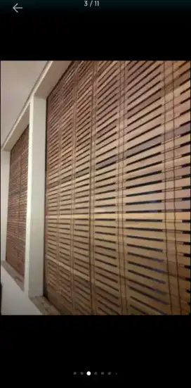 Tirai kayu jati