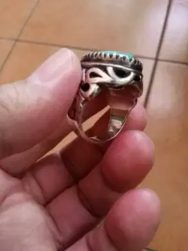 Jual batu akik pirus Persia sakral ring perak