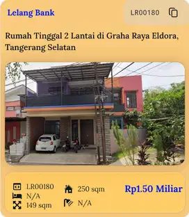 RUMAH 2 LANTAI, GRAHA RAYA ELDORA, TANGERANG