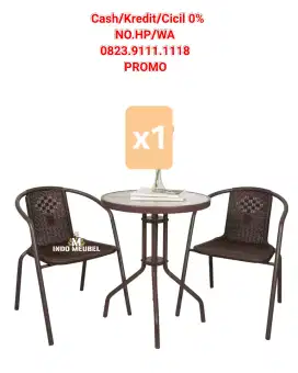 KURSI TAMU IMPORT BESI + MEJA ANTI BANJIR ANTI RAYAP ANTI JAMUR