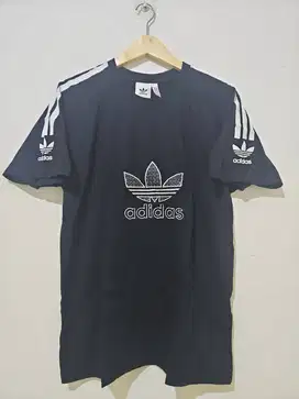 Adidas big logo bordir spellout kaos baju size L