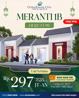 [rumah baru]Promo Meranti 1B 22/90 Citra Indah City Jonggol Bogor