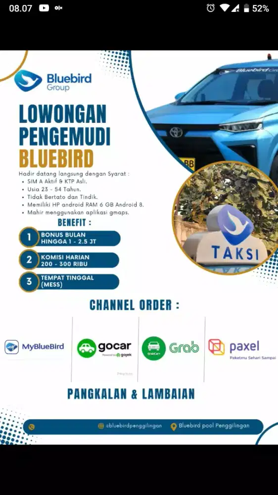 Di butuhkan 25 driver baru