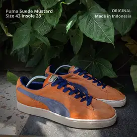 Sepatu Puma Suede Mustard size 43 insole 28