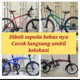 cari & di beli sepeda bekas tak terpakai & mau di jual sy beli