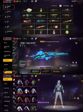 Jual akun FF SG aqua