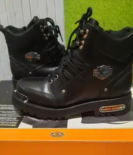 Sepatu kulit asli harley davidson