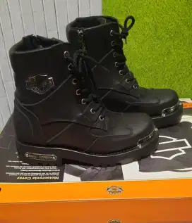 Sepatu kulit asli harley davidson